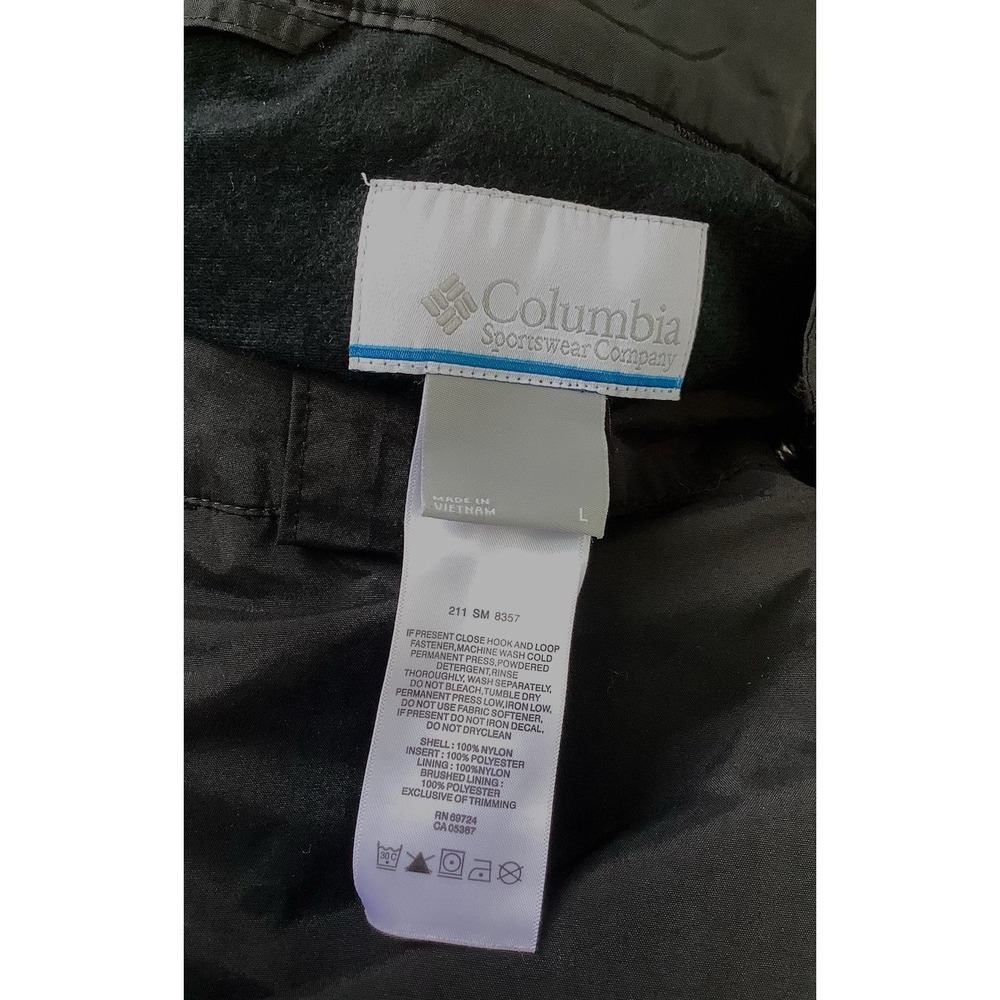 Columbia Sportswear Company Omni-Shield Waterproof Snow Ski Pants Black Large - Picture 2 of 2